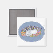 Westie Floral Repose Magnet (Vorderseite/Rückseite)