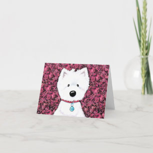 Westie Floral Vielen Dank Dankeskarte