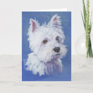 Westie (freier Raum nach innen) Gruß-Karte Karte