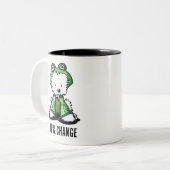 Westie Frog T-Shirt Zweifarbige Tasse (Vorderseite Links)