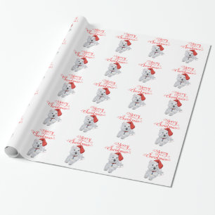 Westie Frohe Weihnachten Geschenkpapier