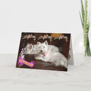 Westie fröhliche Ostern 2 Feiertagskarte
