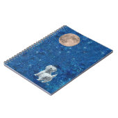 Westie Full Moon Notebook Notizblock (Linke Seite)