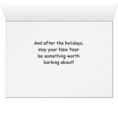 Westie Funny Christmas Dog mit Baum (Innenansicht Horizontal (Unten))