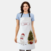 Westie Funny Christmas Dog mit Baum Schürze (Getragen)