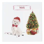 Westie Funny Christmas Dog mit Baum Würfel (Rechts)