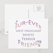 Westie Furever Friend Postkarte (Vorne/Hinten)