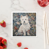 Westie Garden Tapestes im William Morris Style Serviette (Beispiel)