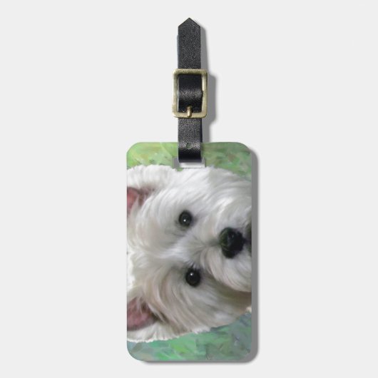 WESTIE GEPÄCKANHÄNGER (Vorderseite vertikal)