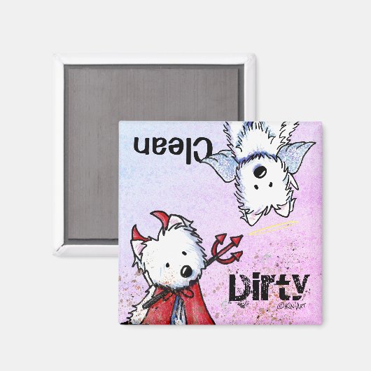 Westie Geschirrspüler-Magnet Magnet (Vorderseite/Rückseite)