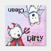 Westie Geschirrspüler-Magnet