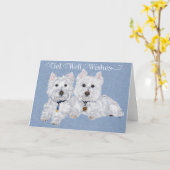 Westie Get Well Card Karte (Gelbe Blume)