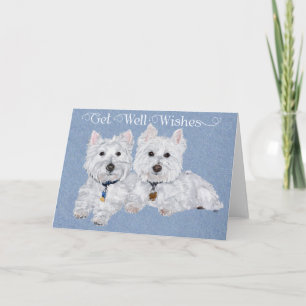 Westie Get Well Card Karte