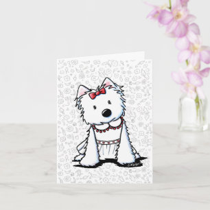 Westie Girl Card Karte