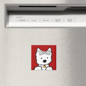 Westie Girl Magnet (In Situ (Geschirrspüler))