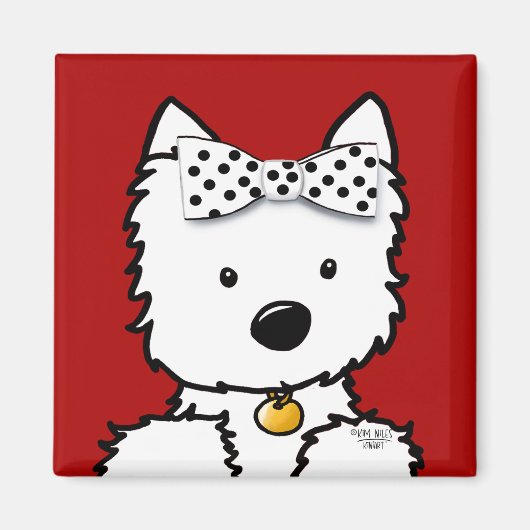 Westie Girl Magnet (Vorne)