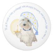 Westie Goodnight Keramikknauf (Vorderseite)