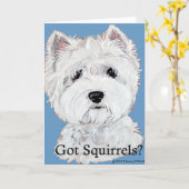 Westie got Eichhörnchen? Karte (Gelbe Blume)