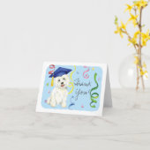 Westie Graduate Karte (Gelbe Blume)