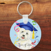 Westie Graduate Schlüsselanhänger (Vorderseite)