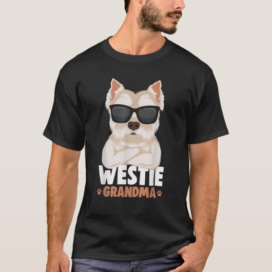 Westie Grandma West Highland White Terrier Dog Wom T-Shirt (Vorderseite)