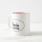 Westie Großmutter Zweifarbige Tasse (Vorderseite Links)