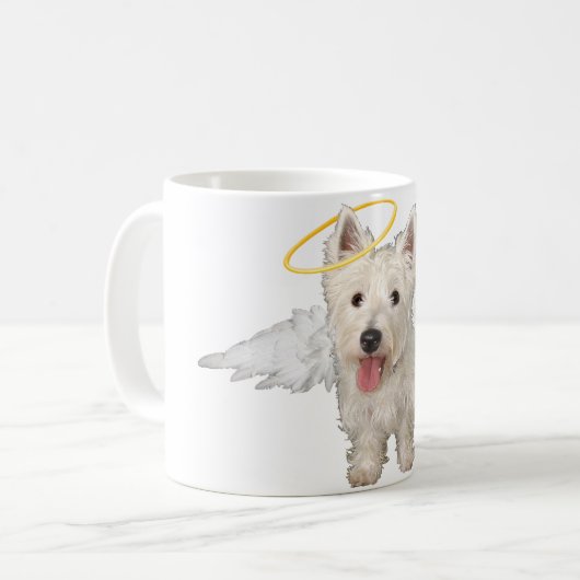 Westie Guardian Angels Kaffeetasse (Vorderseite Links)