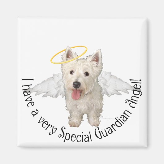Westie Guardian Angels Magnet (Vorne)