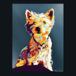 Westie, handgezeichnet Pop-Art-Poster Poster<br><div class="desc">Niedliche handgezeichnete Westie-Jungfrau,  im Pop-Kunst-Stil.</div>