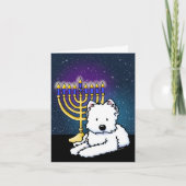 Westie Hanukkah Menorah Card Karte (Vorderseite)
