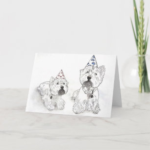 Westie Happy Birthday Karte