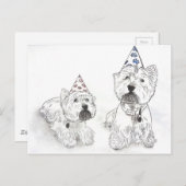 Westie Happy Birthday Postkarte (Vorne/Hinten)