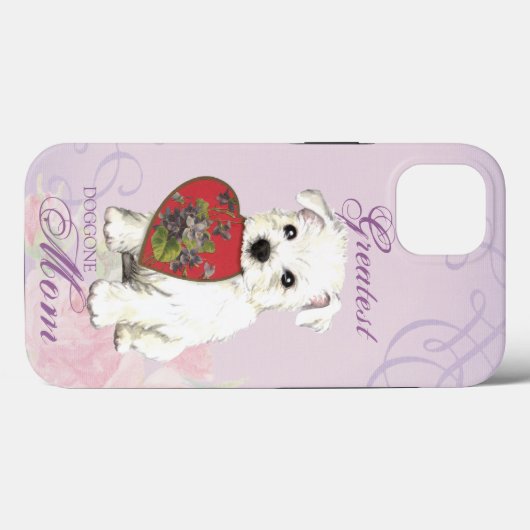 Westie Heart Mama Case-Mate iPhone Hülle (Rückseite (Horizontal))