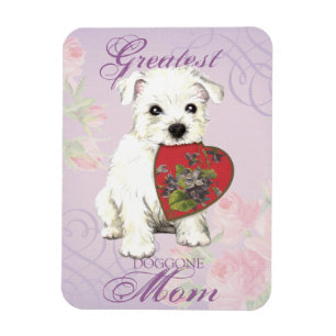 Westie Heart Mama Magnet