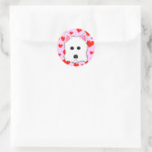 Westie Hearts Stickers (Tasche)