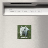 Westie Hello Foto Magnet (In Situ (Geschirrspüler))