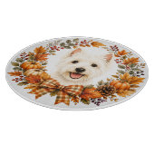 Westie-Herbstkranz Schneidebrett (Ecke)