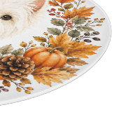 Westie-Herbstkranz Schneidebrett (Ecke)