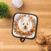 Westie-Herbstkranz Topflappen (Oben Unten)