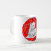 Westie Here Comes Santa Claus Kaffeetasse (Vorderseite Links)