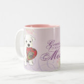 Westie Herz-Mama Zweifarbige Tasse (Vorderseite Links)