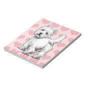 Westie-Herz-Notebook Notizblock (Rotiert)