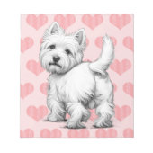 Westie-Herz-Notebook Notizblock (Vorderseite)