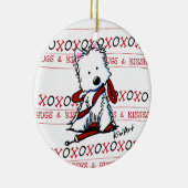 Westie Hugs & Kisses Ornament (Rechts)
