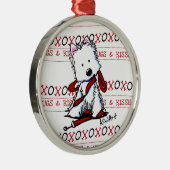 Westie Hugs & Kisses Premium Ornament Aus Metall (Rechts)