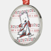 Westie Hugs & Kisses Premium Ornament Aus Metall (Links)