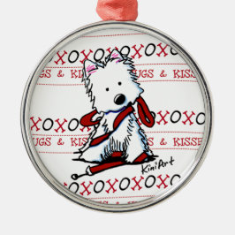 Westie Hugs & Kisses Premium Ornament Aus Metall