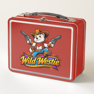 Westie-Hund-Cowboy-Lunchbox (Originaldesign) Metall Brotdose
