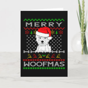 Westie Hund Frohe Woofmas Weihnachten Karte