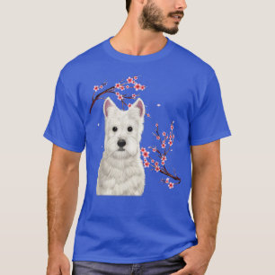 Westie Hund Japanische Kirschblüte Sakura-Blume V T-Shirt